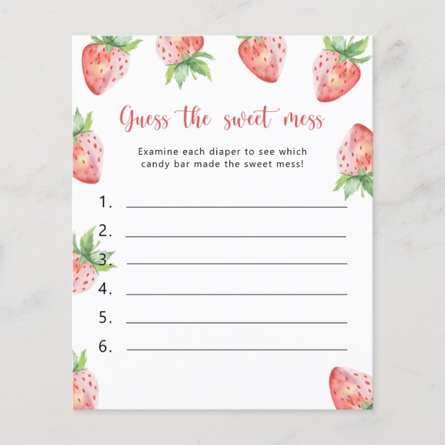 Aardbei - Raad het zoete puinspel (Voorkant)