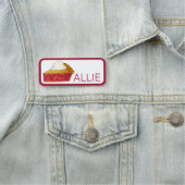 Aardbei rabarber taart a la mode dessert bakkerij naamplaatje (In situ)