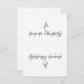 Aardbei rabarber voedsel label tent Kaart (Voorkant / Achterkant)