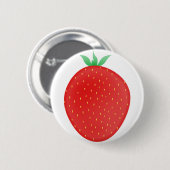 Aardbei Ronde Button 5,7 Cm (Voorkant /achterkant)