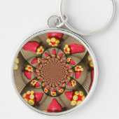 Aardbei rood en geel sleutelhanger (Voorkant)