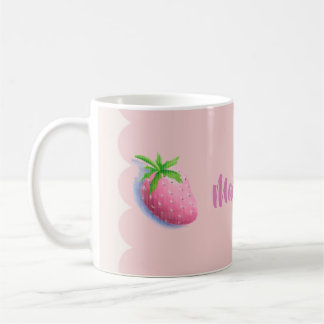 Aardbei Roze Cottagecore Meisjesachtig Vrouwelijk Koffiemok