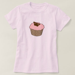 Aardbei Roze Geglaceerde Cupcake T-shirt