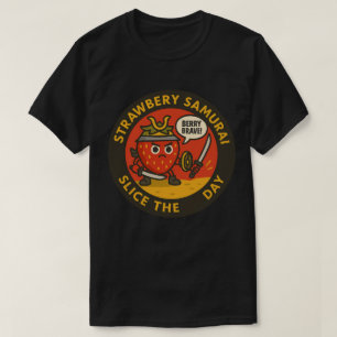 Aardbei Samurai Snij de Dag T-shirt