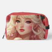 Aardbei schattigheid Print Cut Naaizak Toilettasje (Achterkant)