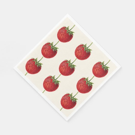  aardbei servet (Hoek)