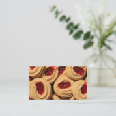 Aardbei Shortbrood Koekjes Visitekaartjes (Staand voorkant)