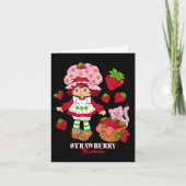 Aardbei Shortcake & Kat Custard Kaart (Voorkant)
