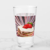 Aardbei Shortcake nostalgie Glas (Achterkant)