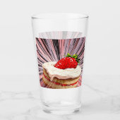 Aardbei Shortcake nostalgie Glas (Voorkant)