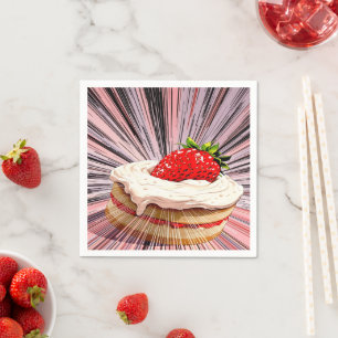 Aardbei Shortcake nostalgie Servet