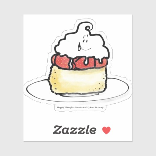 Aardbei Shortcake Sticker (Vel)
