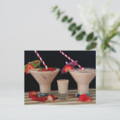 Aardbei Smoothie Briefkaart (Staand voorkant)