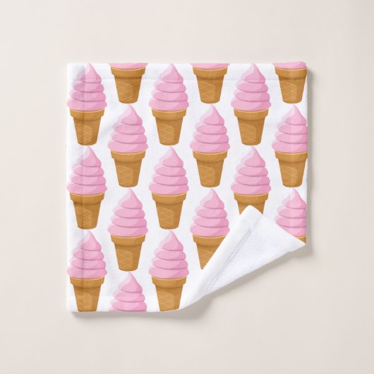 Aardbei Soft Serve Pickleball Sweet White Bad Handdoek (Wasdoekje)