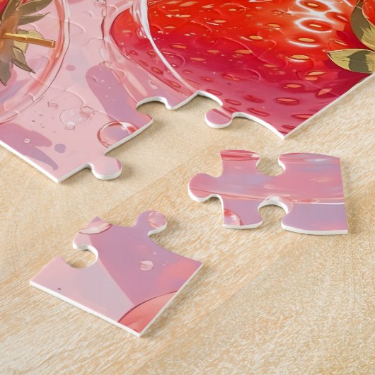 Aardbei Splash Legpuzzel (Zijkant)