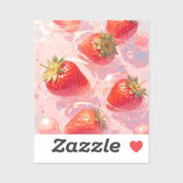 Aardbei Splash Sticker