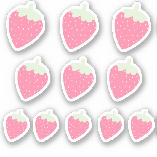 Aardbei Sticker (Voorkant)