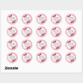 Aardbei-Sticker of "Favor Tag" Ronde Sticker (Vel)