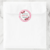 Aardbei-Sticker of "Favor Tag" Ronde Sticker (Tas)