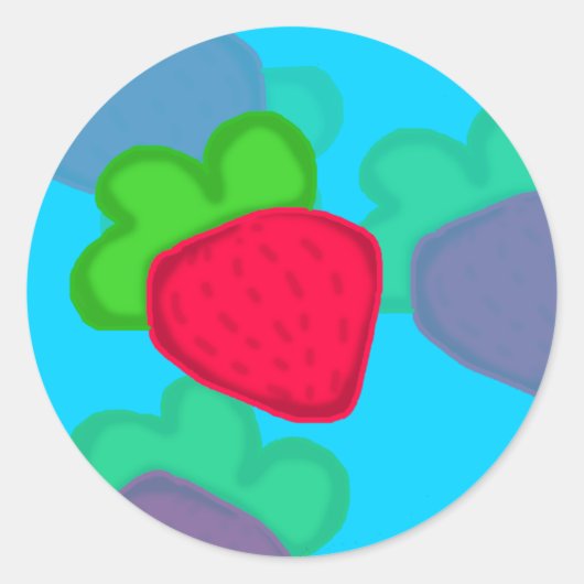 aardbei stickers (Voorkant)