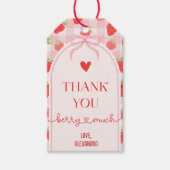 Aardbei Strawberry Favor cadeau label Cadeaulabel (Voorkant)
