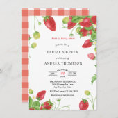 aardbei | Sweet Bridal Shower Uitnodiging (Voorkant / Achterkant)