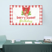 Aardbei thema verjaardag spandoek (Beurs)