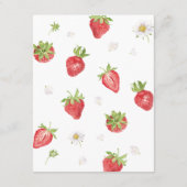 Aardbei Thema Verjaardag Tijdcapsule Notitie (Achterkant)
