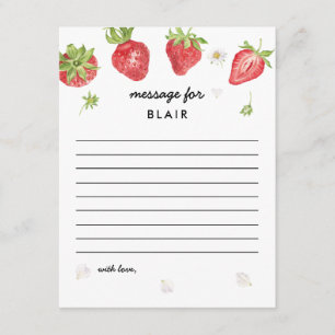 Aardbei Thema Verjaardag Tijdcapsule Notitie