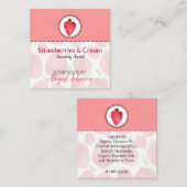 Aardbei Thuisgemaakte Bad & Lichaam Label | Tag (Voorkant / Achterkant)