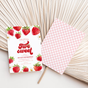 Aardbei Two Sweet 2de verjaardag Kaart