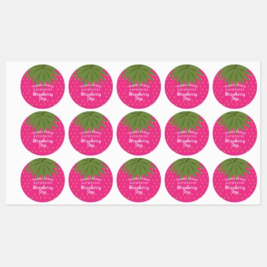 Aardbei uit fruit labels (Vel)