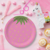 Aardbei uit fruit papieren bordje (Feest)