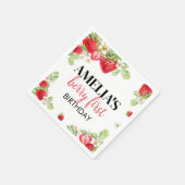 Aardbei Verjaardag Baby shower Servet (Hoek)