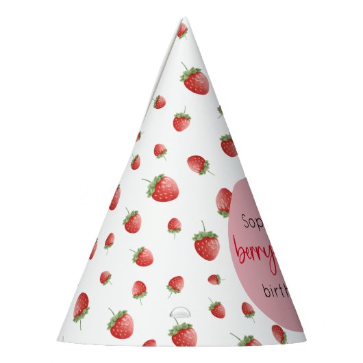 Aardbei Verjaardag Berry First Feesthoedjes (Links)