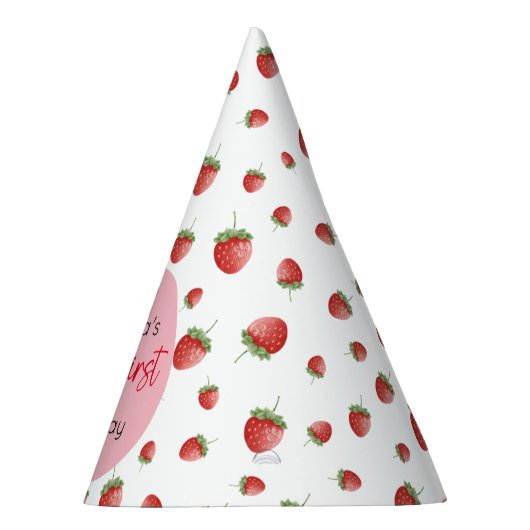 Aardbei Verjaardag Berry First Feesthoedjes (Rechts)