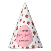 Aardbei Verjaardag Berry Sweet Feesthoedjes (Voorkant)