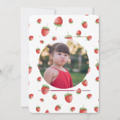 Aardbei Verjaardag Foto Dank je kaart (Achterkant)