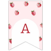 Aardbei verjaardagsfeestje vlaggetjes (Derde vlag)