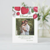 Aardbei Vine Foto Dank je kaart (Staand voorkant)