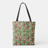 Aardbei Vine Pattern-Canvas tas (Achterkant)
