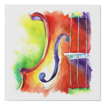 Aardbei Violin - Orchestra met doek