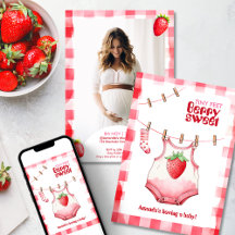 Aardbei Vrijgezellenfeest Roze Rood Gingham Sweet