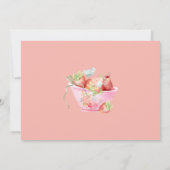 Aardbei Vrijgezellenfeest Tea Party Kaart (Achterkant)