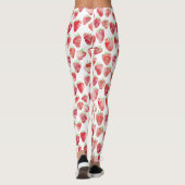 Aardbei-Waterverf Leggings (Achterkant)