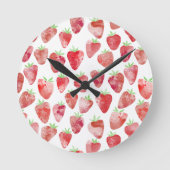 Aardbei-Waterverf Ronde Klok (Voorkant)