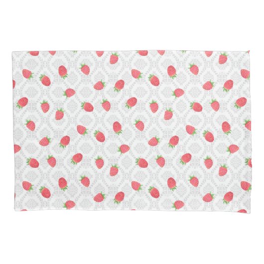 Aardbei White. Kussensloop (Voorkant)
