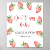 Aardbei - Zeg niet baby Poster (Voorkant)