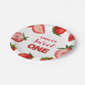 Aardbei Zoet Dank je Verjaardag| Berry Zoet Papieren Bordje (Gekanteld)
