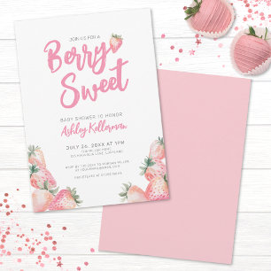 Aardbei Zoete Baby Shower Kaart